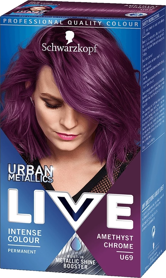 Ngjyrë për flokë Schwarzkopf Live Urban Metallic U69 Amethyst Chrome për femra