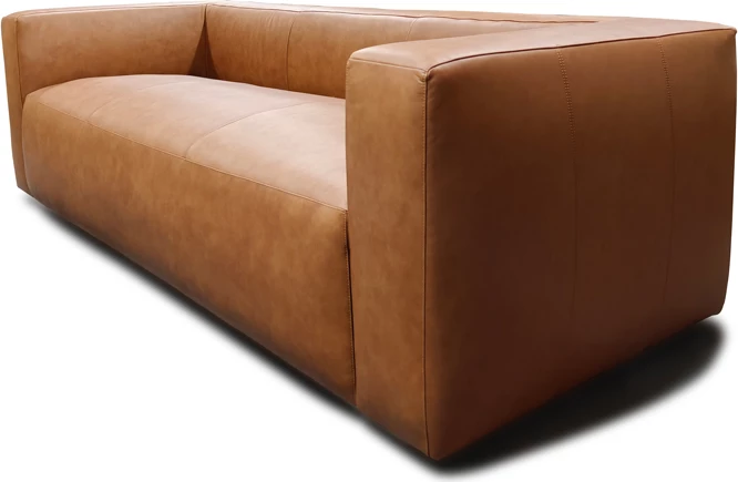 Kauç 3 vendësh, ngjyrë camel, 230x95x66cm