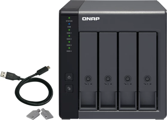 Njësi zgjerimi USB QNAP TR-004, 4-bay RAID DAS/NAS, USB 3.2 Gen 1 Type-C, e zezë