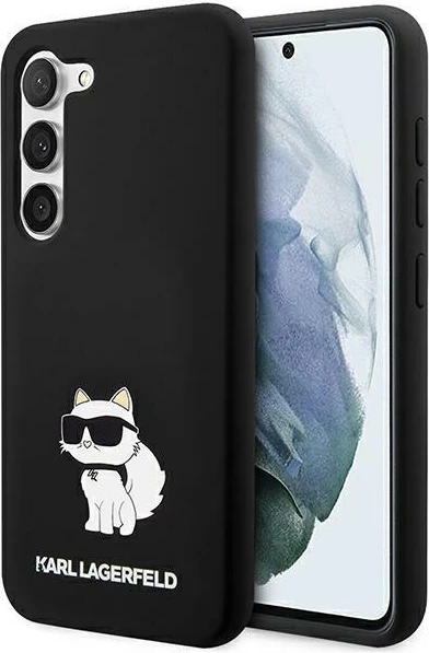 Mbështjellës Karl Lagerfeld Silicone Choupette për Samsung Galaxy S24+, i zi