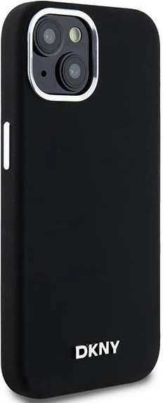 Mbështjellës DKNY Liquid Silicone MagSafe për iPhone 15 Plus / 14 Plus, i zi