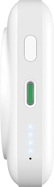 Powerbank Puro 10000mAh MagSafe me këmbë alumini, Bardhë
