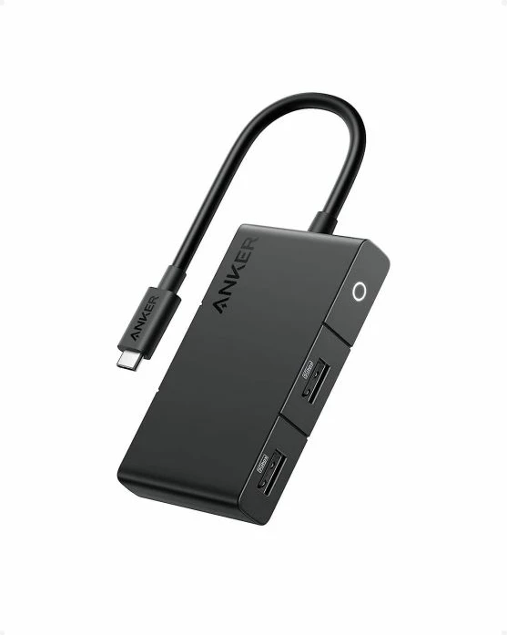Hub USB-C Anker 332 (A8356G11) 5-në-1, HDMI 4K, 2x USB-A, USB-C 5Gbps, PD 100W, i zi