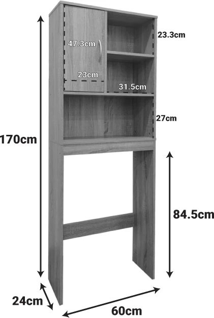 Dollap për lavanderi, ngjyrë sonoma, 60x24x168.5cm