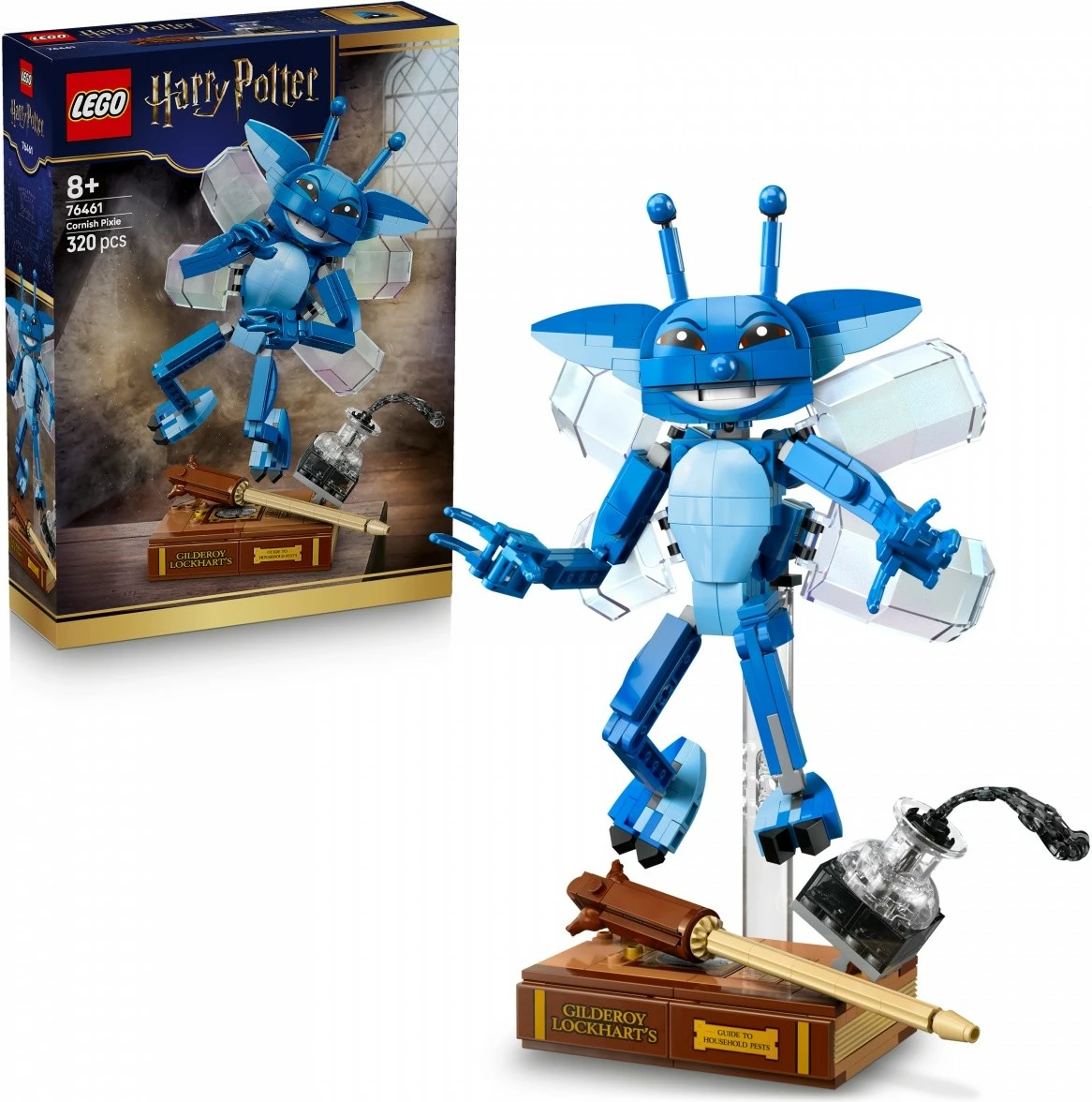 Set ndërtimi LEGO Harry Potter 76461 Cornish Pixie, figurë 1:1, 320 pjesë, 8+, blu
