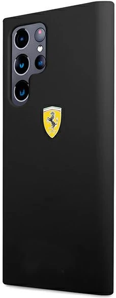 Mbështjellës Ferrari On Track Silicone për Samsung Galaxy S22 Ultra, i zi