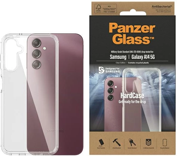 Mbështjellës PanzerGlass ClearCase për Samsung Galaxy A14 5G, Transparent