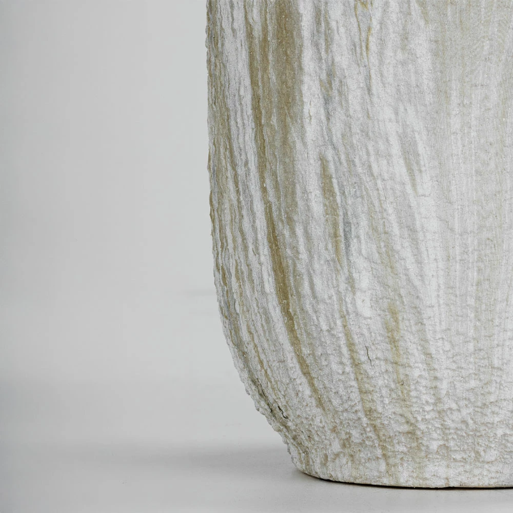 Set vazo PEDRA 3 copë, qeramikë, bezhë-bardhë, 30x30x31cm