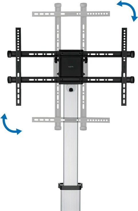 Karrocë për TV/monitor LogiLink BP0163, 37-86 inç, deri 50kg, e zezë/argjendtë