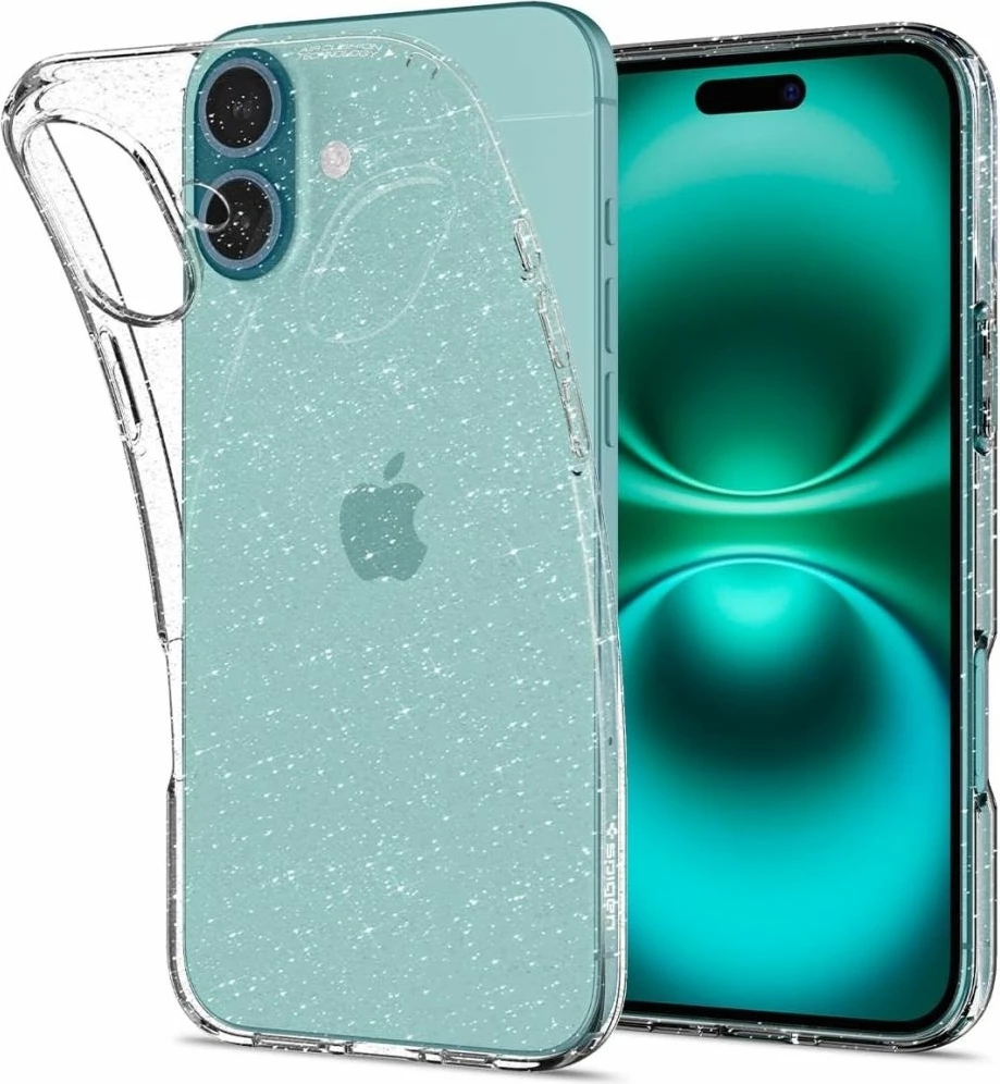 Mbështjellës, Spigen Liquid Crystal, iPhone 16 Plus, TPU, transparent me shkëlqim