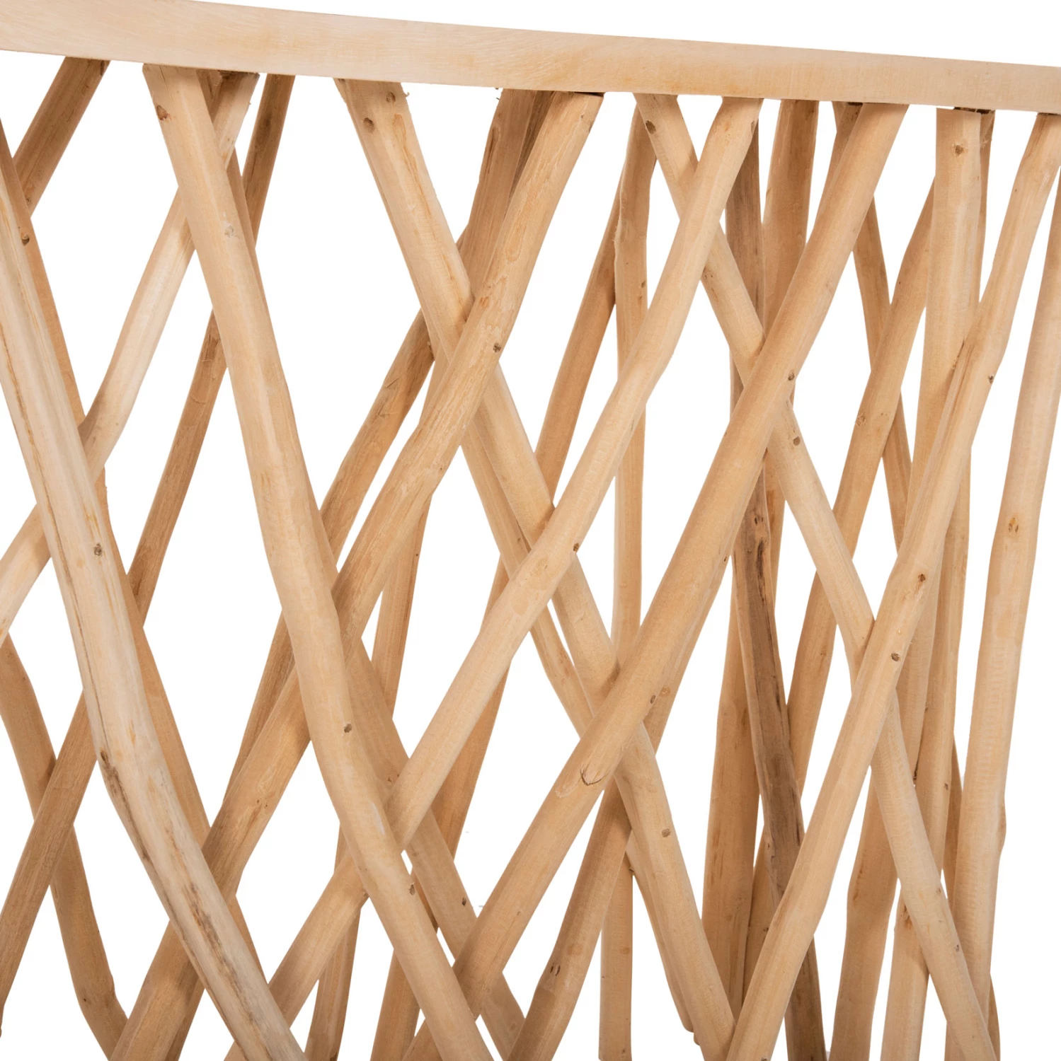 Konsolë stil rustik, degë TEAK, sipërfaqe tavoline 3cm, 121x36x75H cm, FH9805