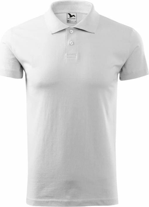 Polo maicë Malfini për meshkuj, e bardhë