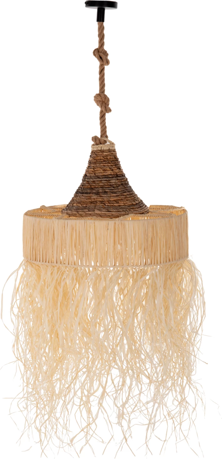Llambë varëse tavani set FH11922, litar dhe fibra gjethe palme të thara, Φ51Χ155+H cm