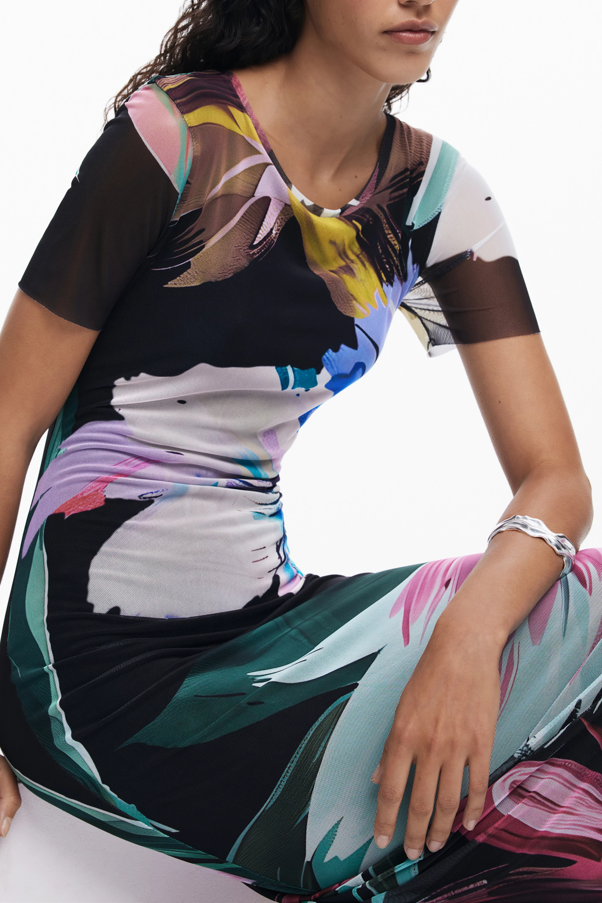 Fustan i gjatë DESIGUAL Bernadette femra, i zi