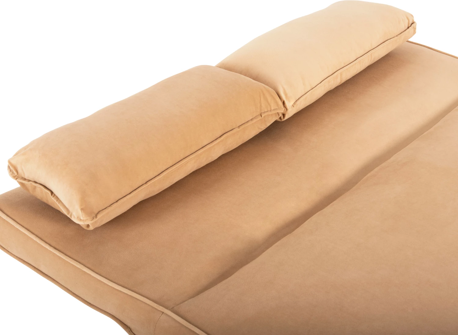 Shtrat divan ASMA FH3077.17, 2-vendësh, kadife, ngjyrë bezhë, 142x96x74H cm