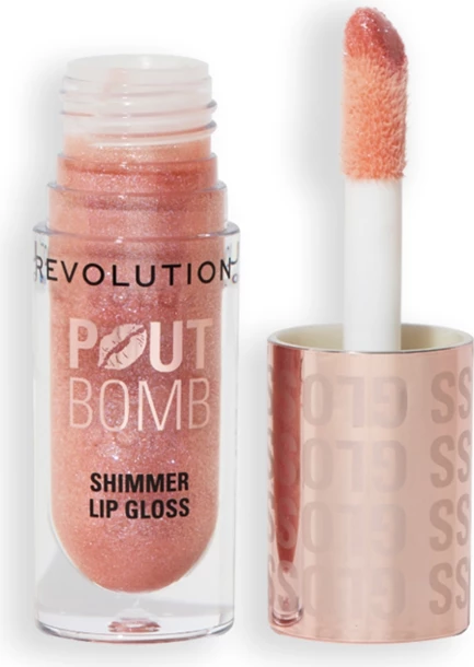 Revolution - Lip Gloss with Shimmer Pout Bomb - Shimmer Nude