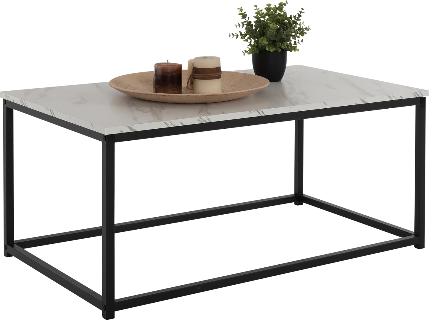 Tavolinë kafeje SAFFRON FH8975.12 melaminë pamje mermeri të bardhë 95x55x43H cm