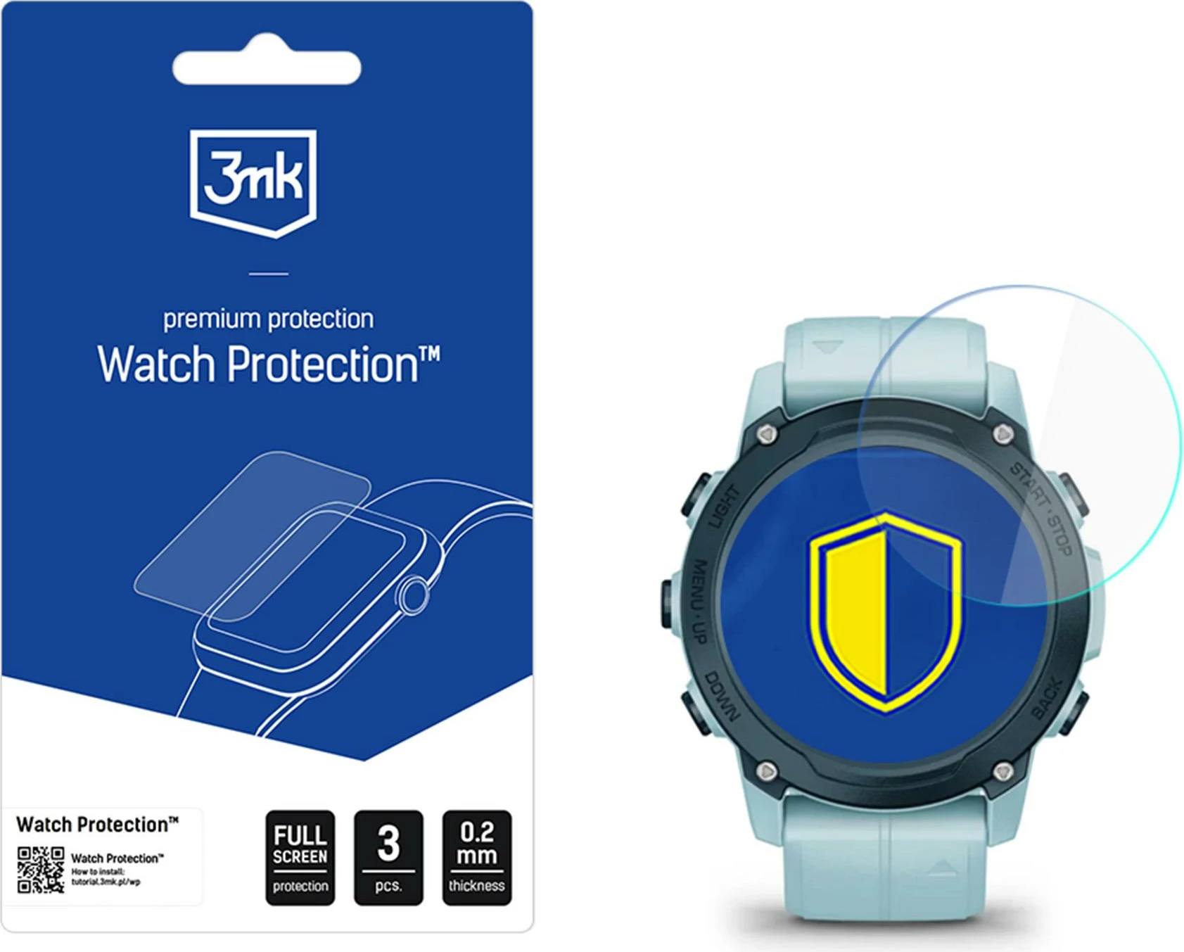 Xham mbrojtës për smartwatch 3mk Protection, për Garmin Descent G1 / G1 Solar, set 3 copë