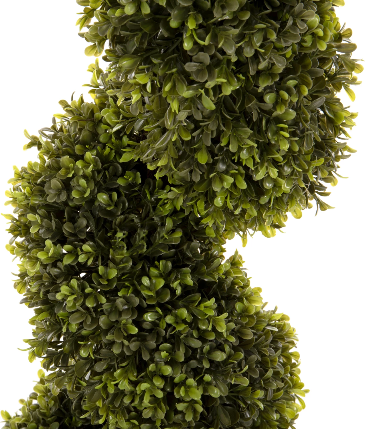 Bimë sintetike dekorative në vazo, formë spirale, boxwood, FH4022, 18x17-122cm