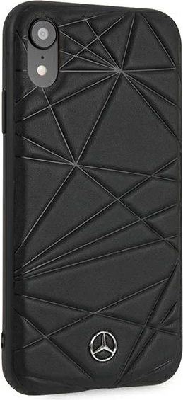 Mbështjellës Mercedes Twister për iPhone XR, lëkurë, i zi