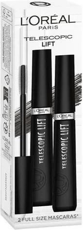 Set maskarë për qerpikë L'Oreal Paris Telescopic Lift Duo, 2x9.9ml