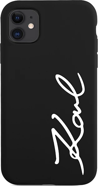 Mbështjellës Karl Lagerfeld KLHCN61SKSVGK për iPhone 11/XR 6.1", silikon, e zezë