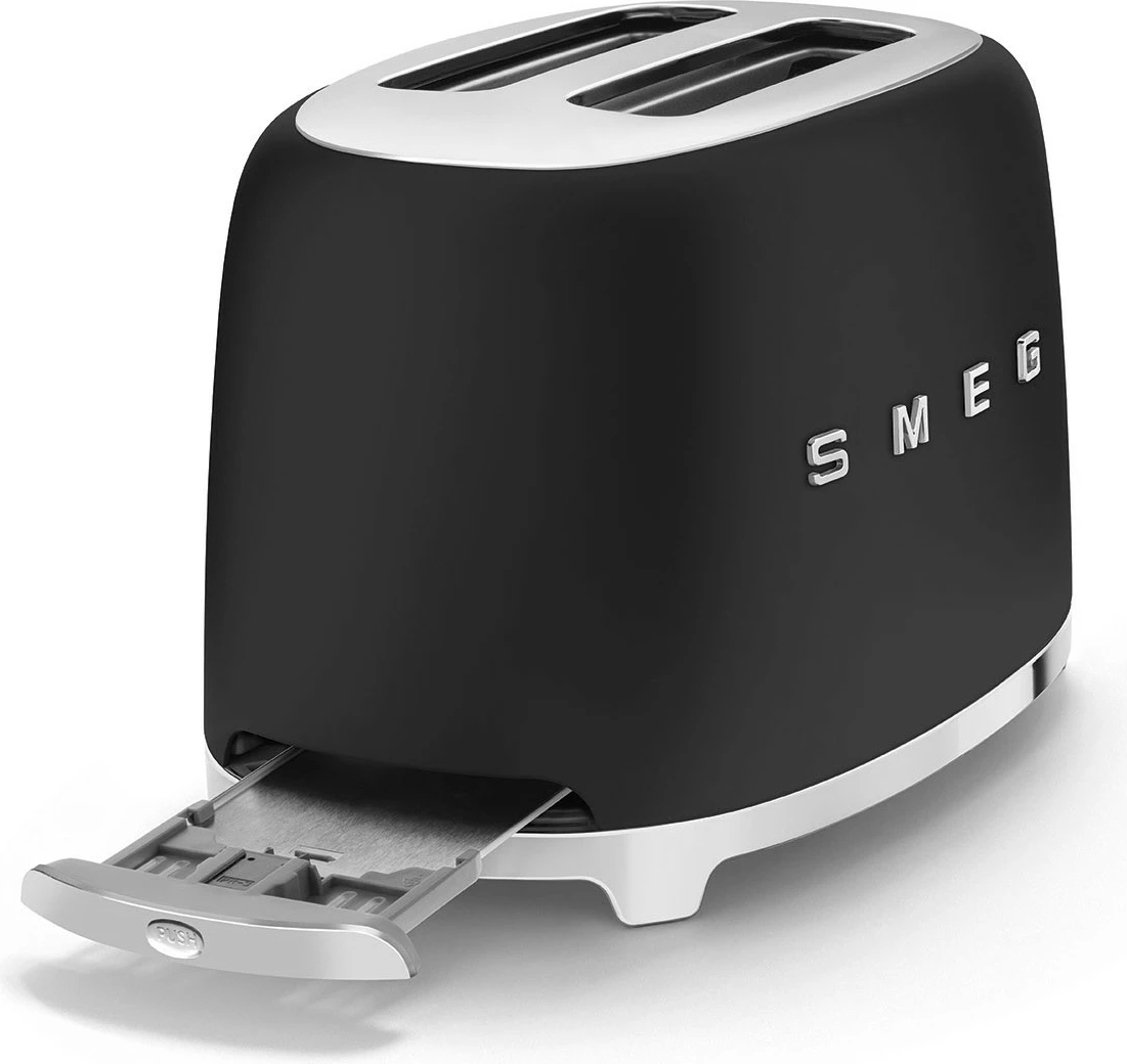 Toaster SMEG TSF01BLMEU, 950W, 2 feta, ngjyrë e zezë