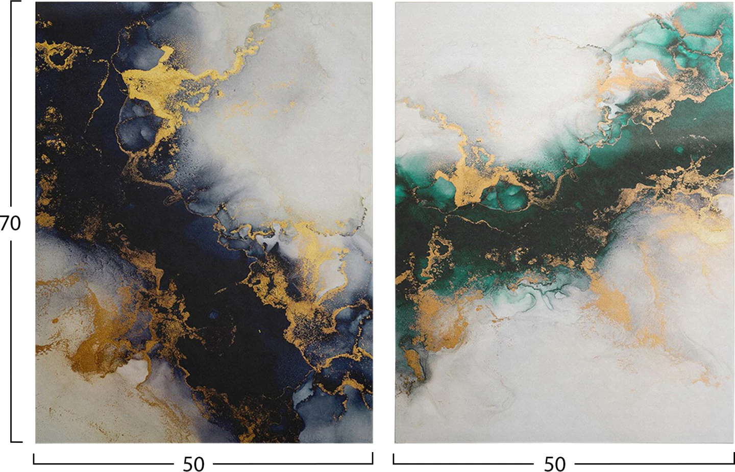 Pikturë muri set 2 copë, seri GOBI, kanavacë e printuar, 50x3x70cm (x2)