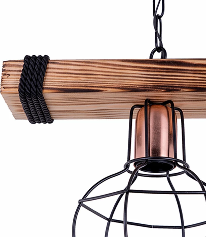 Dritë tavani PWL-1033 E27 arre-e zezë 28.5x15x50cm