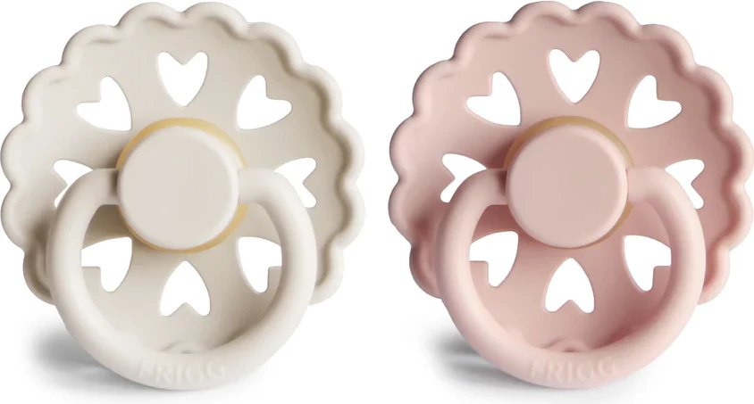 Biberon FRIGG Fairytale, 6-18 muaj, 2 copë, e bardhë/rozë