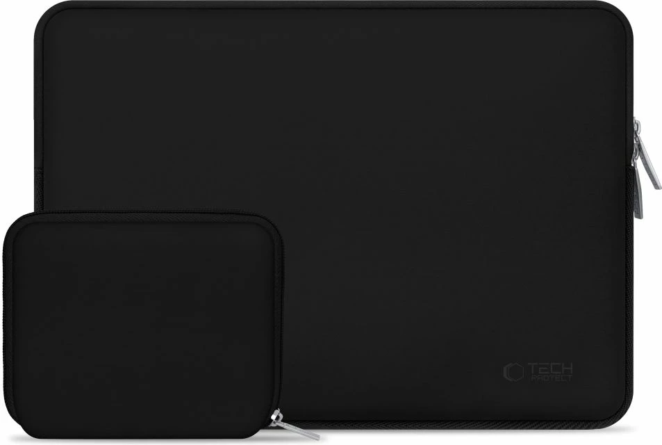 Kasë laptopi Tech-Protect NeoSlim 15-16", me çantë aksesorësh, e zezë