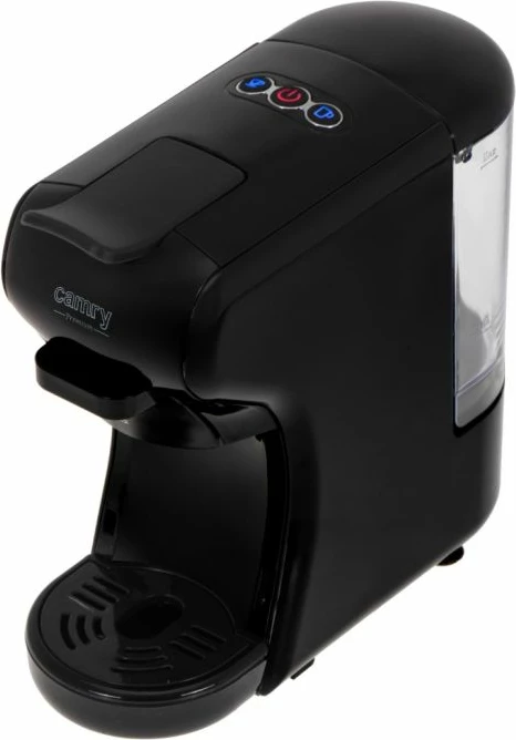 Makinë espresso CAMRY CR4414, multi-kapsulë, 19 bar, 0.6 L, 1450 W, e zezë, set me adapterë kapsulash + filtër kafeje të bluar
