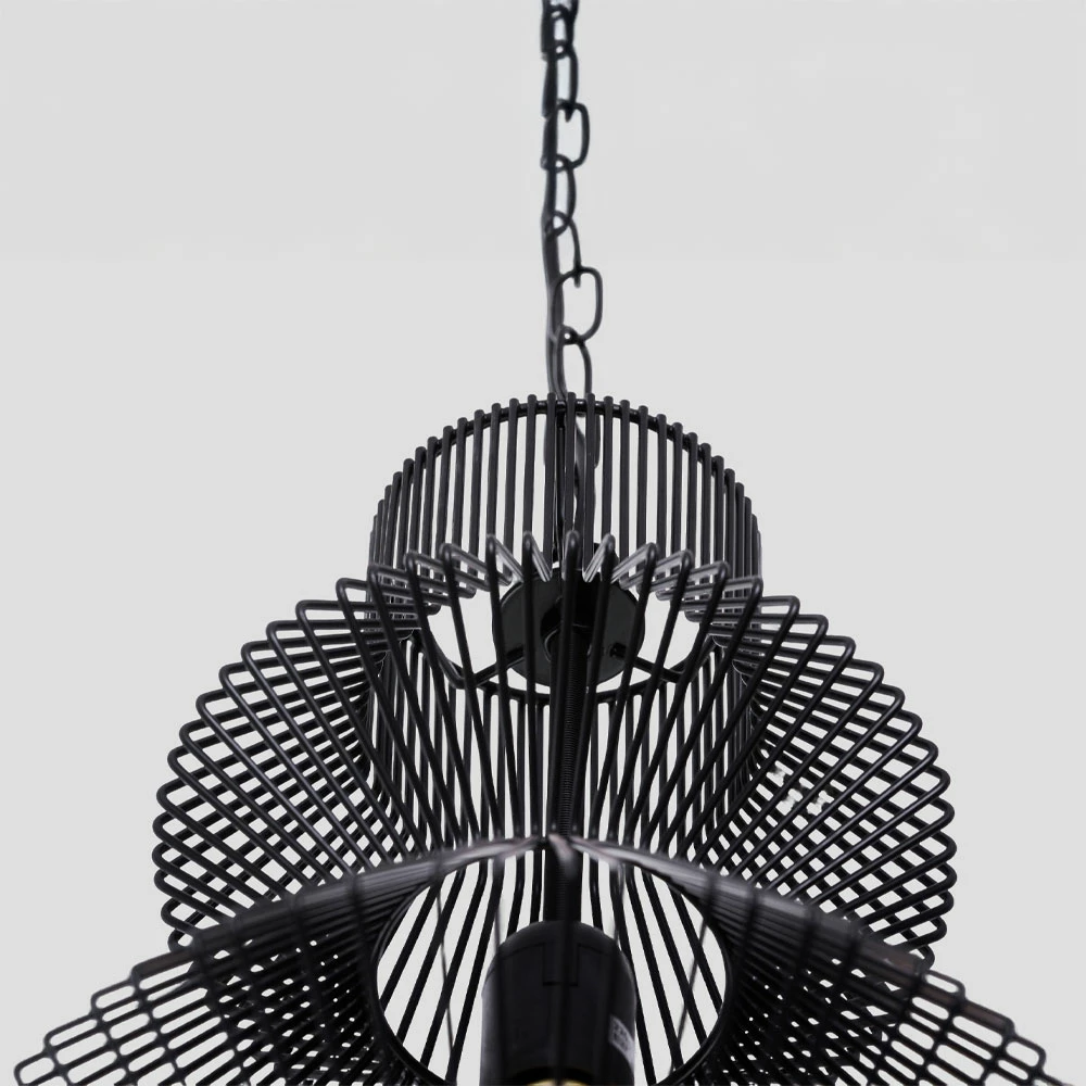 Llambë tavani prej hekuri, e zezë, 28x40.5cm