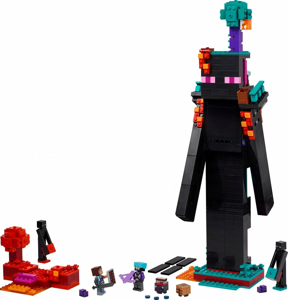 Set ndërtimi LEGO Minecraft Enderman Tower 21279, 867 pjesë, shumëngjyrësh