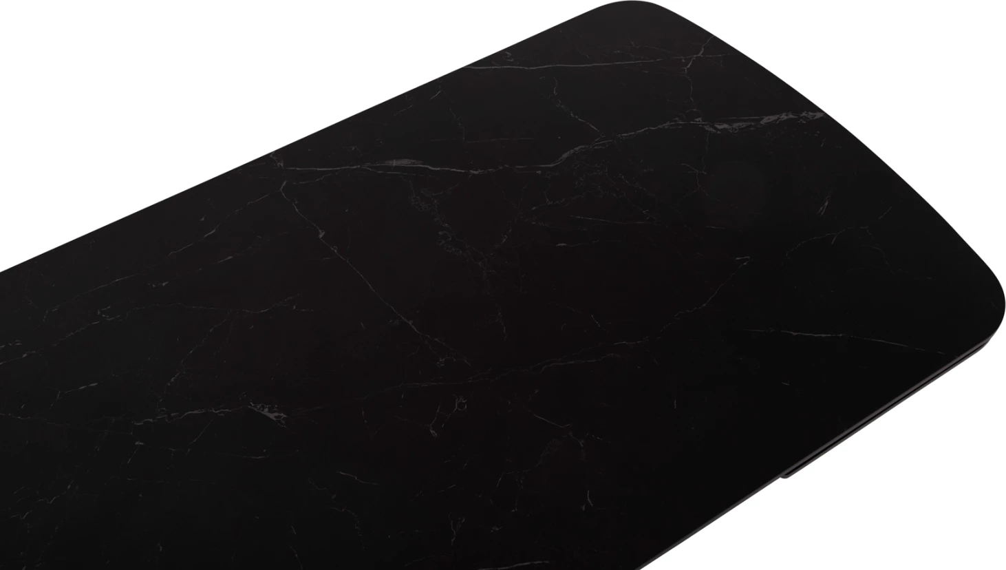 Tavolinë ngrënieje HORIZON, sipërfaqe qeramike, këmbë betuli me shtresë arre, CD18091.01, 180x90x76cm