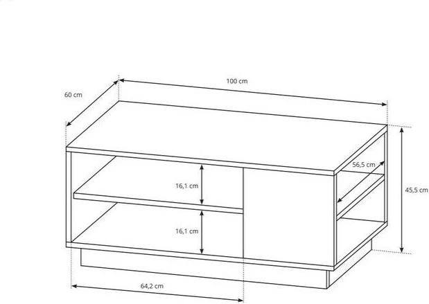 Tavolinë kafeje Acorn, e bardhë