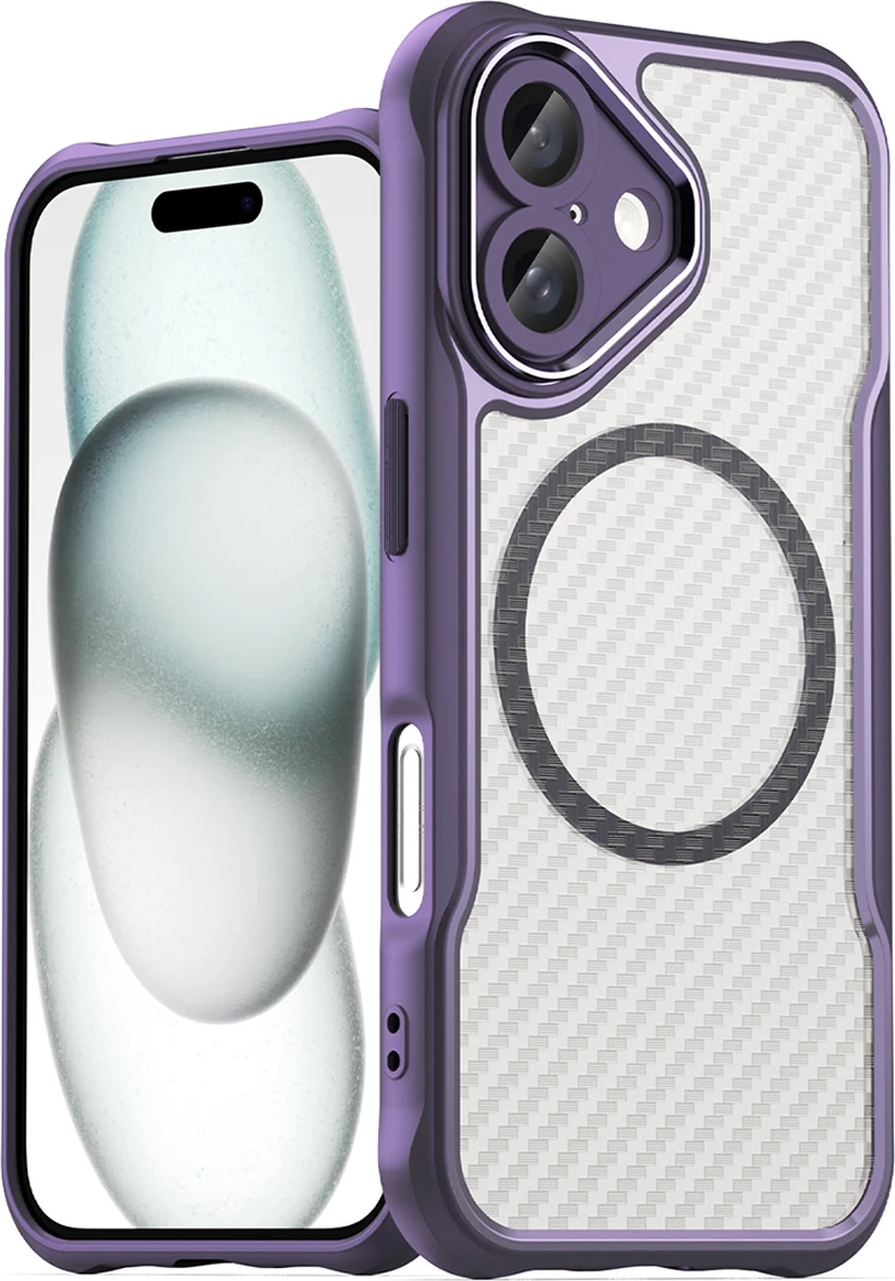 Mbështjellës Hurtel Leading Series MagSafe për iPhone 16 Plus, TPU, Vjollcë