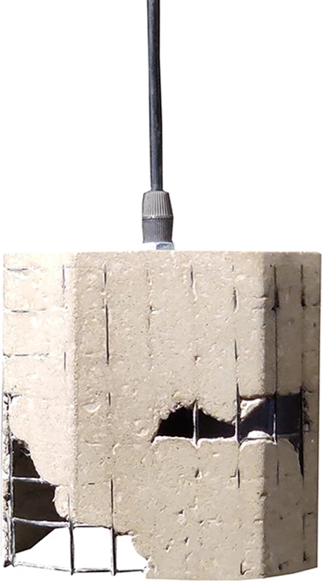 Llambë varëse GRID 1, beton e metal, 13x13x13cm