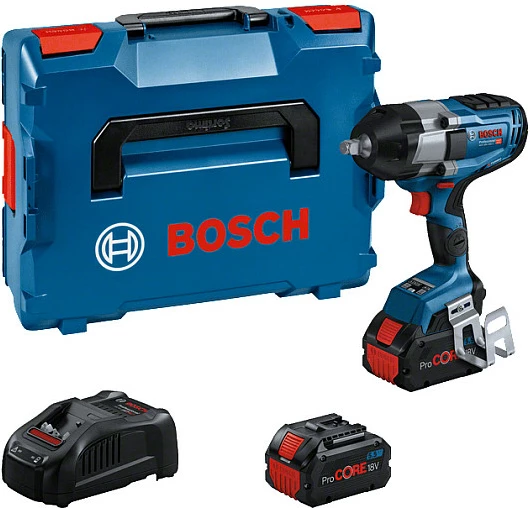 Impact driver Bosch GDS 18V-1000 Professional, 2 bateri, 1/2", zi/blu