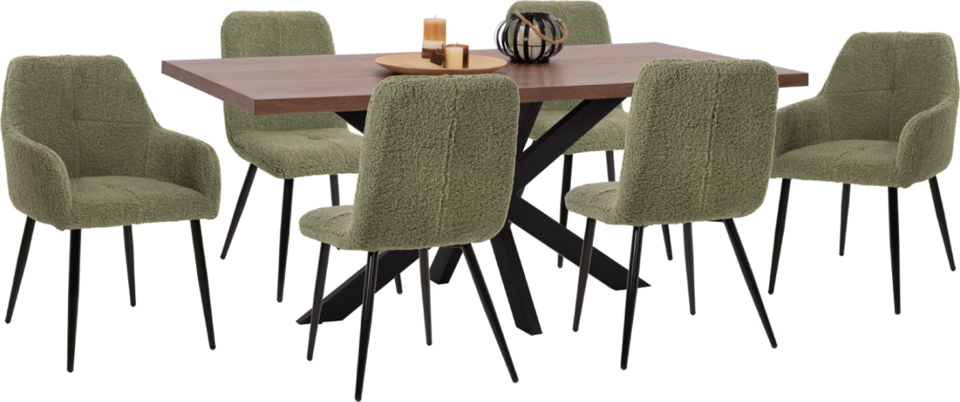 Set tavoline me karrige 7 copë 9311.02 8591.0 8590.03 me tavolinë-4 karrige-2 karrige me krahë