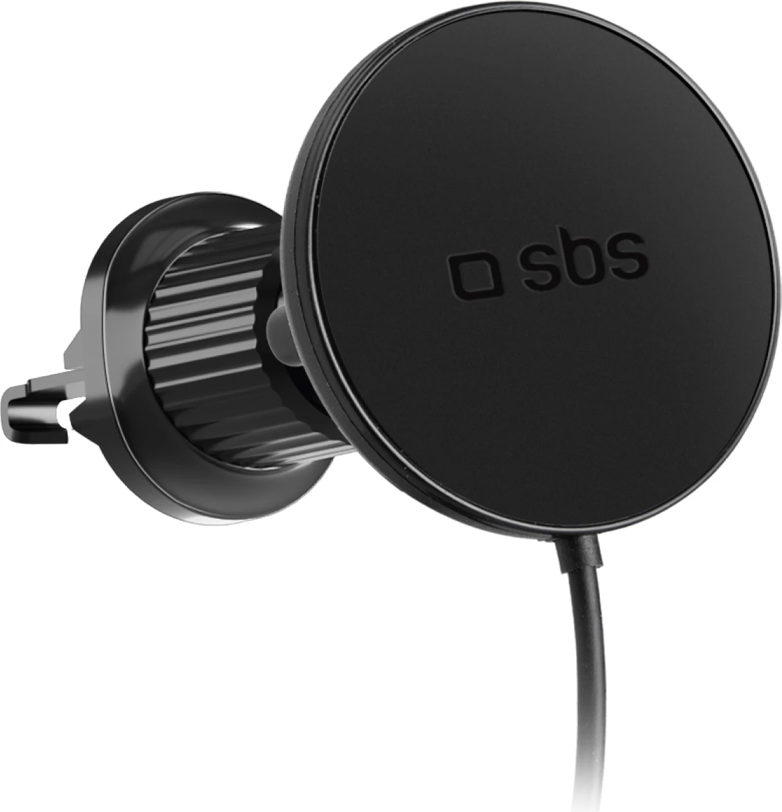 Mbajtës magnetik për celular me karikues wireless SBS TESUPPMAG15WVENT, MagSafe, 15W, i zi