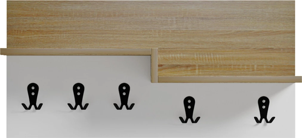 Varëse hyrëse me raft NYDA FH18079.01 melaminë, Sonama-bardhë, 65x13.2x31H cm