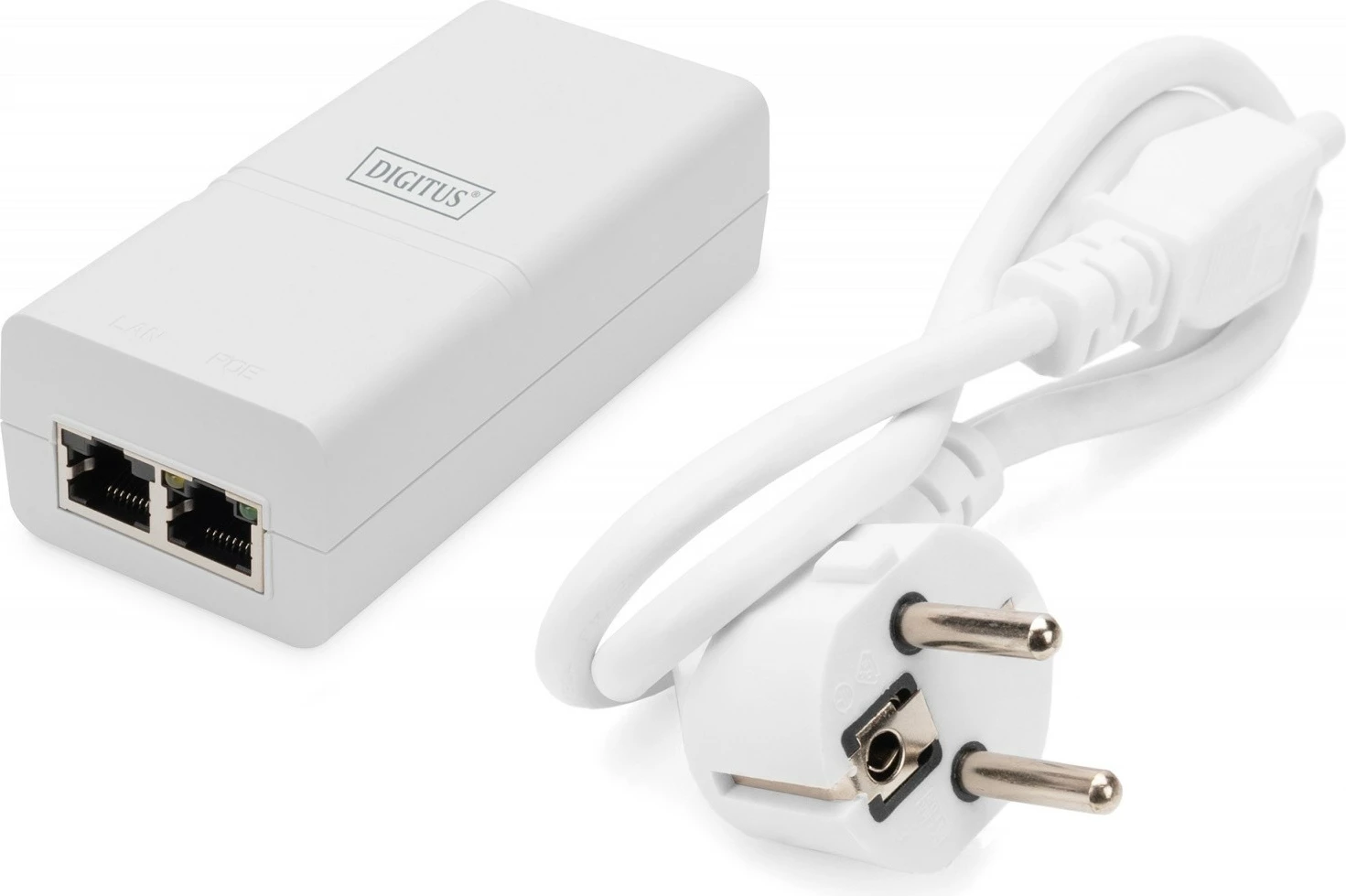 Furnizues energjie PoE+ Digitus DN-95132, 52V 30W, i bardhë