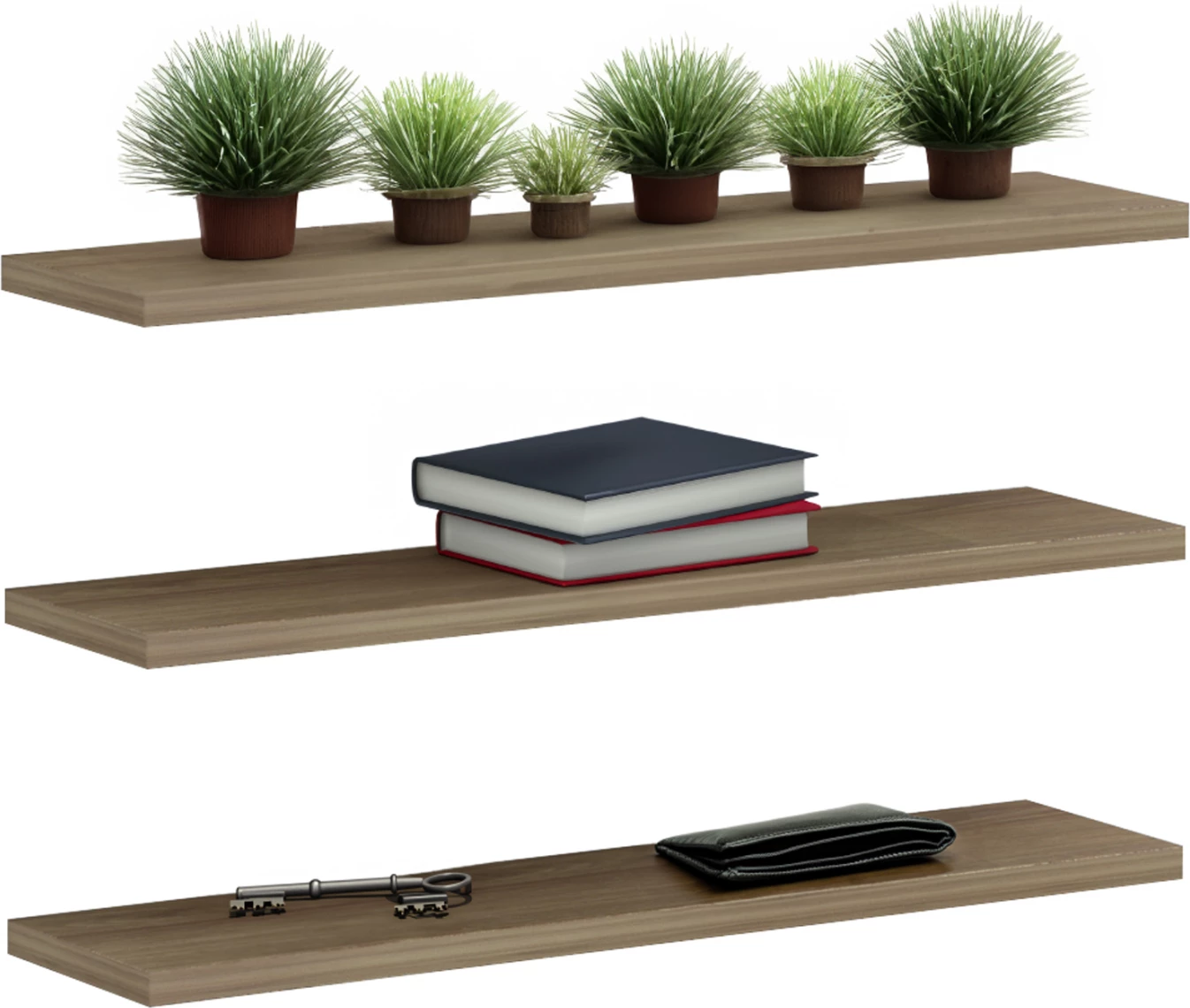 Rafta muri CASSIUS FH8966.12 melaminë në ngjyrë natyrale 60x14.5 cm