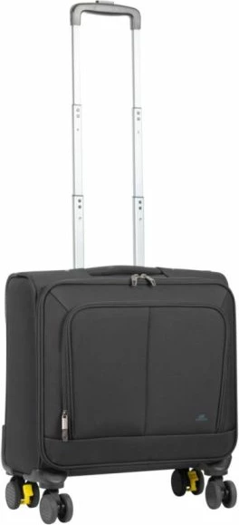 Çantë trolley udhëtimi RIVACASE 8481, 20\", për laptop 15.6\", 25 L, ECO RPET, e zezë