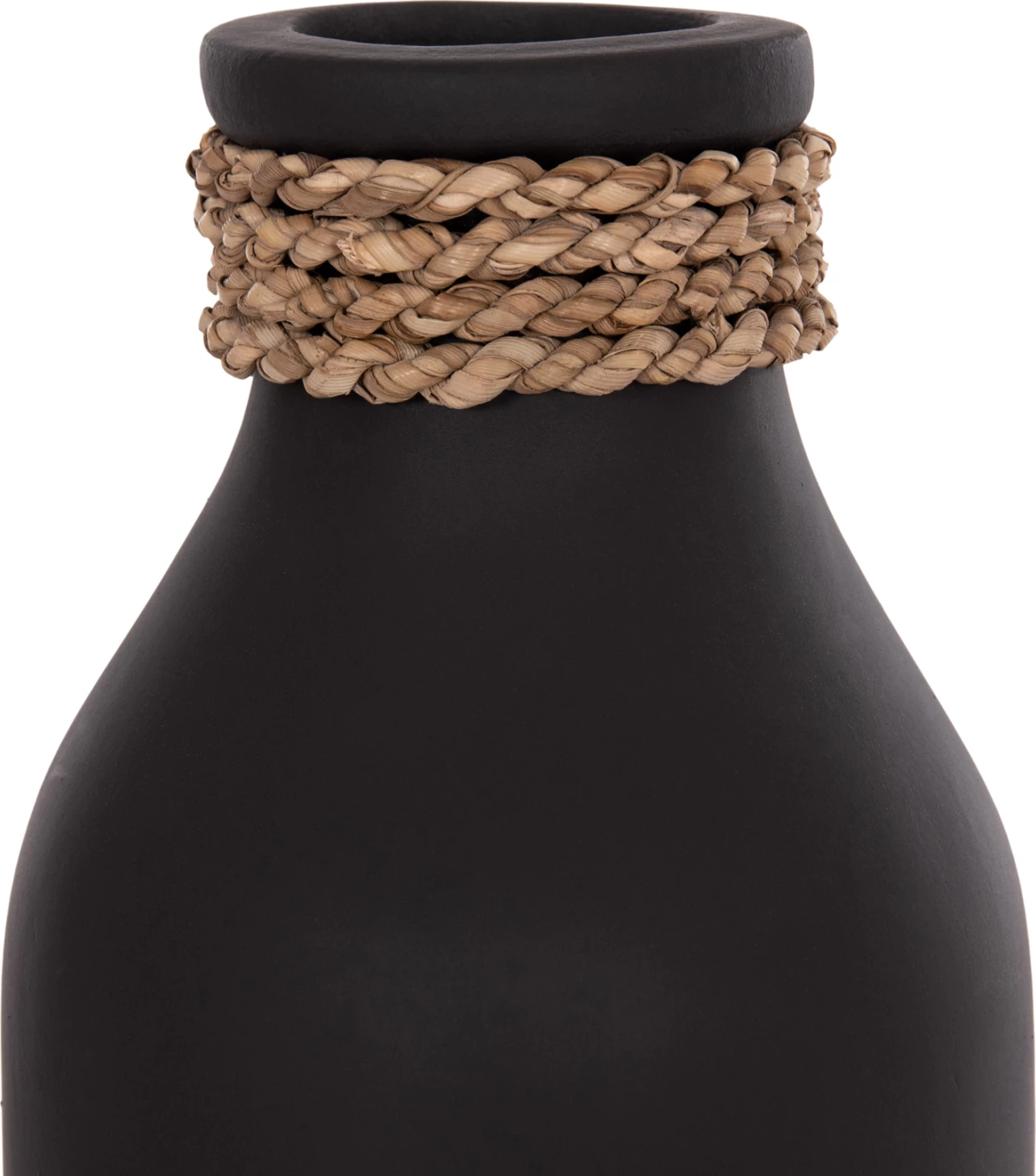 Vazo dekorative tavoline CAMMER, terrakotë e zezë, FH4687.01M, 13x34cm