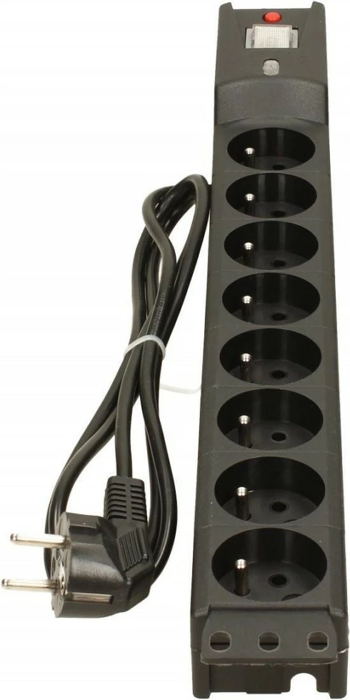 Kasë Lestar LXARM 810, 8 prizë, 1.5m, e zezë