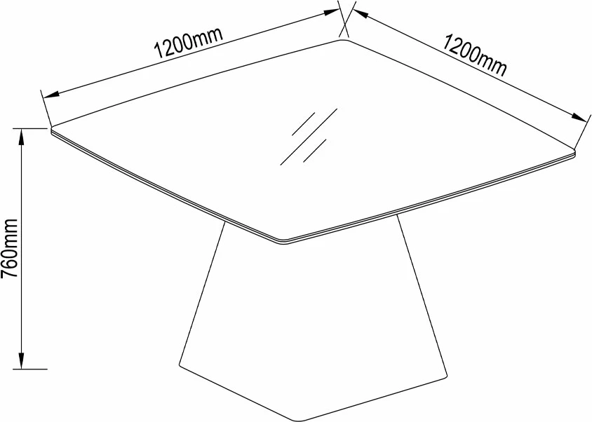 Tavolinë TOTEM, ngjyrë arre dhe e bardhë me pamje mermeri, 120x120x76cm
