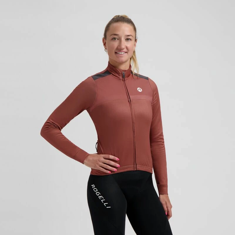 Maicë me mëngë të gjata për femra Rogelli, kafe