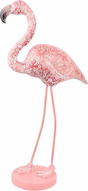 Dekor flamingo, ngjyrë rozë, polirezine, 24x12x46cm